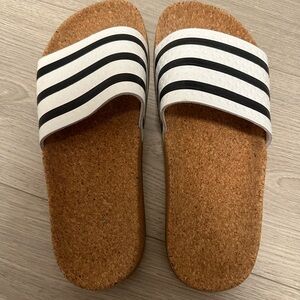 Adidas cork slides. Size 8